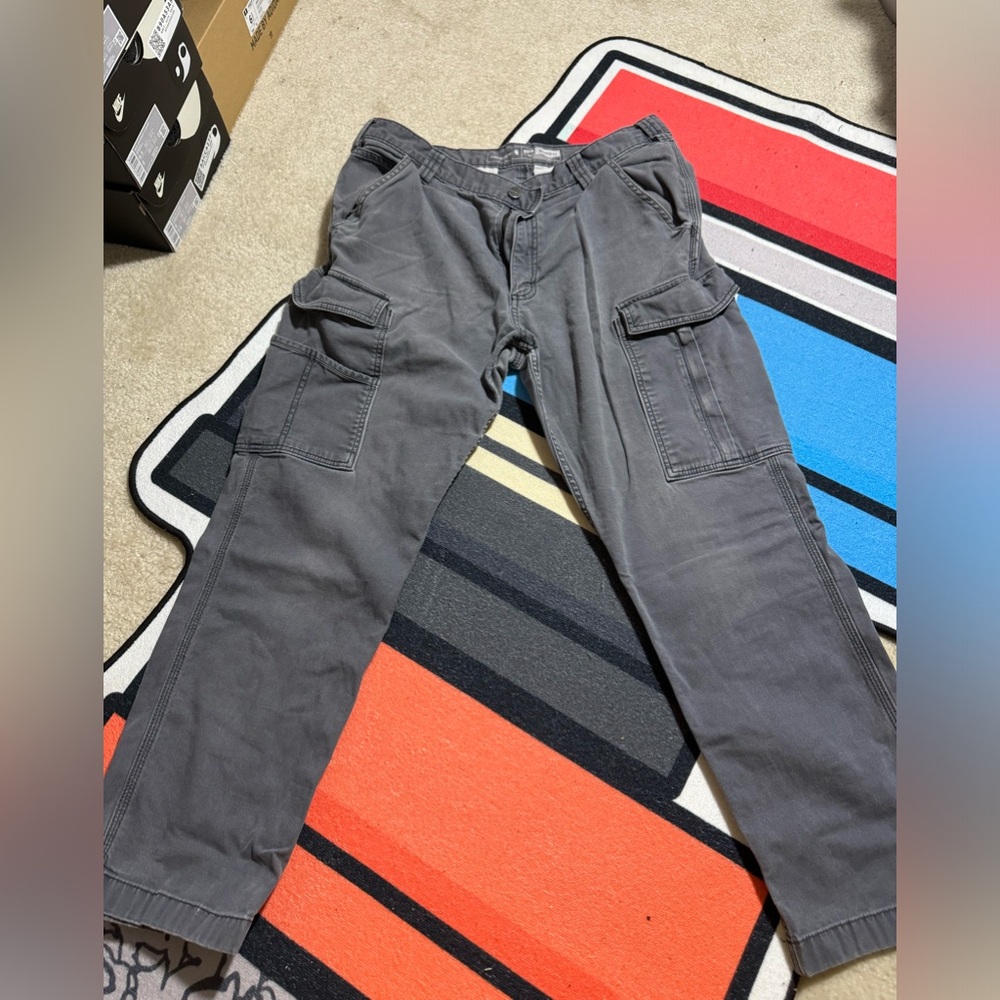 Gray Carhartt cargo pants